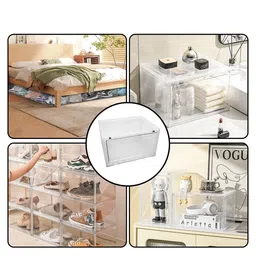 Story@home Set Of 4 Transparent Shoe Rack image 4