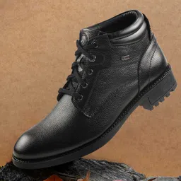 Metro Men Textured Lace-Ups Leather Boots-picture-27