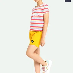 ariel Girls Pack Of 2 Solid Mid-Rise Shorts-picture-57