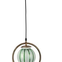 1ST TIME Brown & Green Textured Spherical Shaped Hanging Ceiling Lamp-image-13