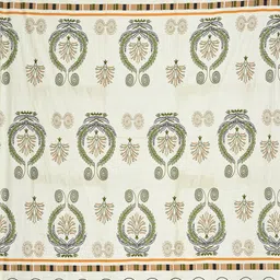 RRC Green & Cream Floral Printed 144 TC Single Bedsheet Set 2.28 m x 1.52 m image 4