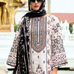 DRAVINAM Trends Printed Unstitched Dress Material image 3