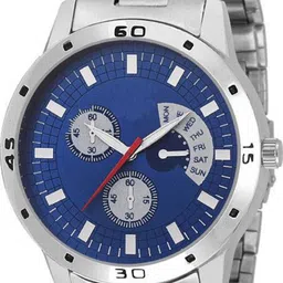 Miss Perfect Unisex Dial & Stainless Steel Bracelet Style Straps Analogue Date Aperture Watch 77-picture-14