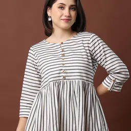 MYND Striped Cotton Styled Back Top-picture-12