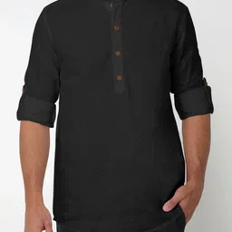 Fifth U Men Black Kurta-picture-15