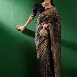 Maroosh Floral Woven Design Banarasi Saree-picture-25