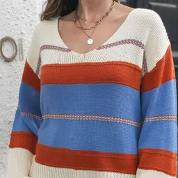 Mast & Harbour Women Striped Pullover image 3