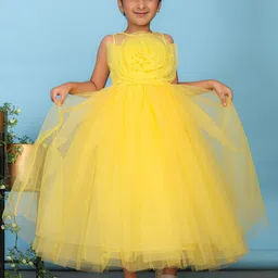 Toy Balloon kids Girls Corsage Round Neck Sleeveless Fit & Flare Maxi Dress-image-9