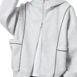 HERE&NOW Men Mock Collar Oversized Sweatshirt image 2