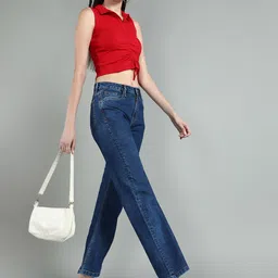 The Roadster Lifestyle Co Straight Fit High Rise Jeans image 4