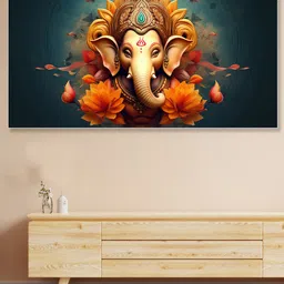 nestroots Orange & Yellow 1 Piece Canvas Other Wall Paintings-image-74