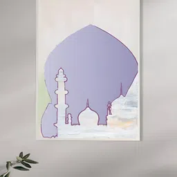 nestroots White & Purple 1 Piece Canvas Abstract Wall Paintings-picture-18