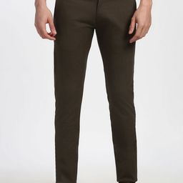Peter England Casuals Men Skinny Fit Mid-Rise Flat-Front Regular Trousers-picture-49