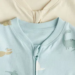 H&M 2-Pack Cotton Sleepsuits image 2