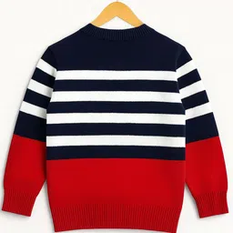 KUCHIPOO Boys Striped Colourblocked Pullover image 3
