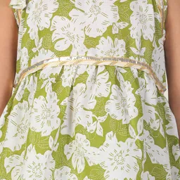 Cutiekins Girls Floral Printed A-Line Kurta with Trouser image 5