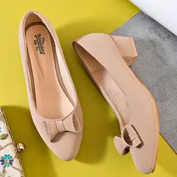 The Roadster Lifestyle Co. Women Round Toe Block Heel Pumps With Bow Detail-picture-28