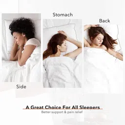 vlysium 16x24 (41x61 cm) inch standard size sleeping pillow set of 1 Cotton Stripes Sleeping Pillow Pack of 1 image 4