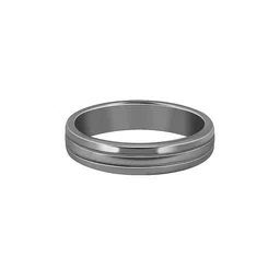 GIVA Men 925 Silver Rhodium-Plated Royale Band Finger Ring image 5
