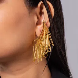 MINJI AND CO. Gold-Plated Contemporary Ear Cuff image 1