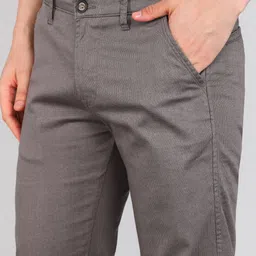 integriti Men Slim Fit Brown Lycra Blend Trousers image 5