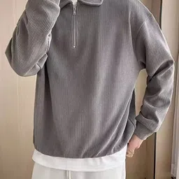 StyleCast Men Ribbed Long Sleeves Shirt Collar Pullover image 4