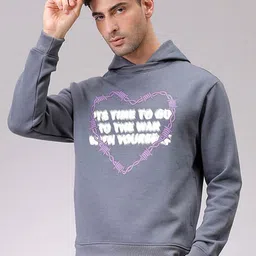 The Indian Garage Co Men Printed Hooded Sweatshirt image 4