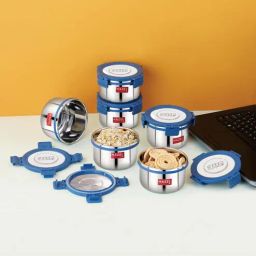 hazel (Set of 6) 525 ml Stainless Steel Airtight Storage Containers-picture-16