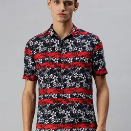 SHOWOFFFF Men Comfort Slim Fit Floral Printed Casual Shirt-picture-31