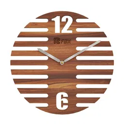 12 fox Brown Wooden Analogue Wall Clock-picture-45