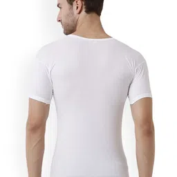 Rupa Frontline Pack Of 2 Half Sleeve Pure Cotton Vest Frontline--White-Vest-RNS-2 image 5