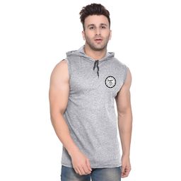 BEYOU FASHION Hooded Sleeveless Applique Slim Fit T-shirt-picture-12