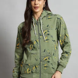 eWools Women Floral Printed Hooded Sweatshirt-picture-22