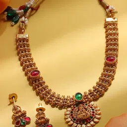 NILA Gold Plated Stone-Studded Jewellery Set-picture-12
