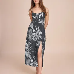 HOUSE OF MIRA Floral Print Sheath Midi Dress-picture-27