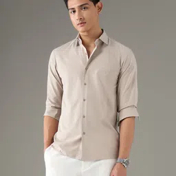 Arrow New York Men Slim Fit Solid Spread Collar Formal Shirt-image-97