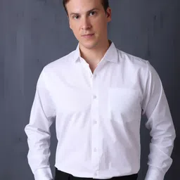 FILO HEVIS Men Classic Spread Collar Solid Cotton Formal Shirt-picture-24