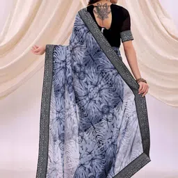 Moda Rapido Zari Pure Georgette Saree image 3