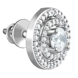 GIVA 925 Sterling Silver Rhodium-Plated CZ Studded Contemporary Studs Earrings image 5