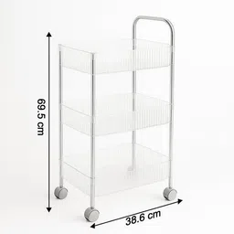 deodap 3-Layer Multipurpose Storage Trolley with Wheels – Easy Organization Plastic Kitchen Trolley image 5