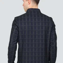 YOUNG CLUB CLASSIC Checked Mock Collar Lightweight Woollen Bomber Jacket image 3