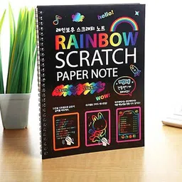 kandle Rainbow Art Scratch Paper Book Sheets with Stylus, 10 Pages,Size 10.5X7.5 inch Theme,Scrapbook Kit-picture-12