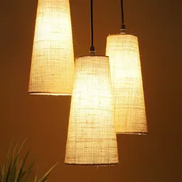 Devansh White & Black 3 Pieces Solid Ceiling Lamps image 4