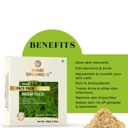 Khadi Organique 3-Pcs Neem Face Pack For Pimple Free Clear Skin - 100g Each image 4