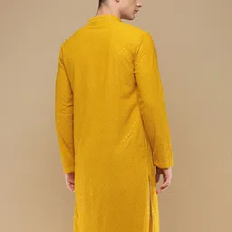 here&now x sanwara Sanwara Men Thread Work Summer Sheers Anarkali Kurta image 3
