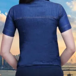 houseofcommon Women Regular Fit Solid Button Down Collar Casual Shirt image 4