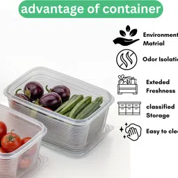 shreejee Plastic Freezer Storage Containers for Fish, Meat, Vegetables, Fruits x6.37 Storage Basket-picture-18