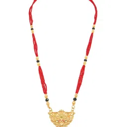 Ramdev Art Fashion Jwellery Gold-Plated Artificial Stones and Beads Mangalsutra image 3