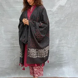 Chidiyaa Ethnic Motifs Printed Block Print Dupatta image 4