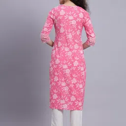 LARGISH Floral Printed Cotton Kurta image 4